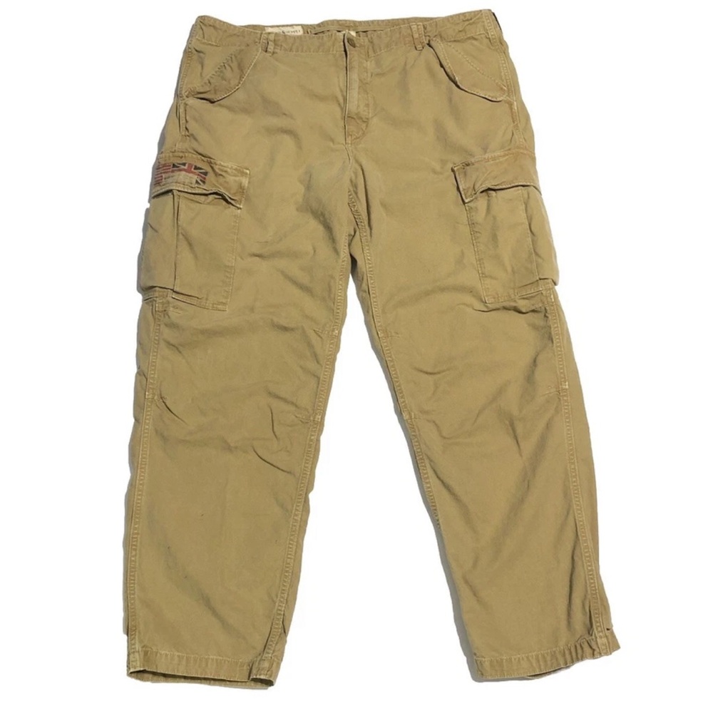 Ralph Lauren Denim & Supply Men’s Flag Patch Cargo Pants Military